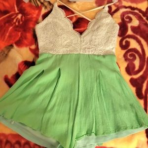 Luxxel Green and white Skort Summer Dress
